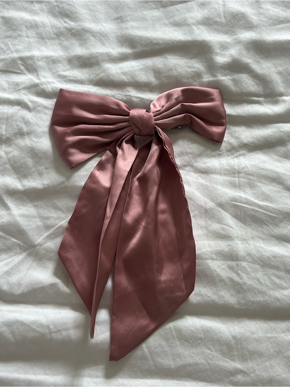 Urban Outfitters Dusty Rose Satin Bow Hair clip